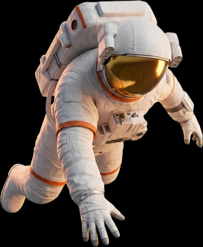 Astronauta de Latinos Móvil estirando el brazo para coger el móvil